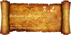 Katona Lívia névjegykártya